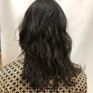 セミロング カラー パーマ ヘアアレンジ メンズ entality所属・暖色ボブ 🍊rikakoのヘアスタイル