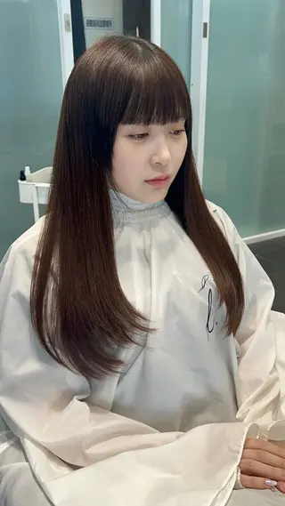 ロング 似合わせ前髪／ 小顔カット🎀そうのヘアスタイル