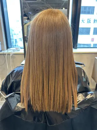 ロング 髪質改善デザインカラ ー/ヒロイケカズマサのヘアスタイル