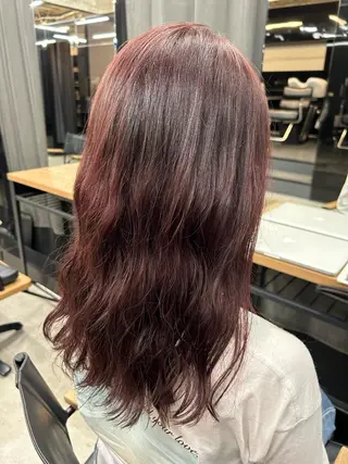 セミロング 女性らしいモテヘア 韓国ヘアhikariのヘアスタイル