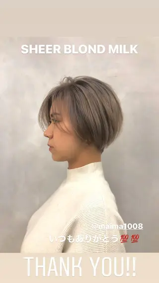 ショート 🌸ハイトーン 新田 廉 🌸のヘアスタイル