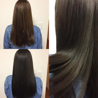 セミロング カラー 岩崎 裕司のヘアスタイル