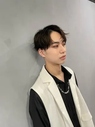 ショート ヘアアレンジ メンズ メンズカット✂️ パーマ寺西優真のヘアスタイル