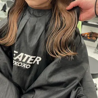 セミロング カラー 韓国スタイル🇰🇷 トレンドレイヤー🪡のヘアスタイル