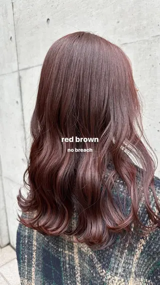 セミロング カラー v-lab studio所属・韓国レイヤーカット/ 艶カラー/ noaのヘアスタイル