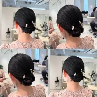 ミディアム ヘアアレンジ カジュアルを女っぽく 𝗮𝘆𝗮𝗰𝗼のヘアスタイル
