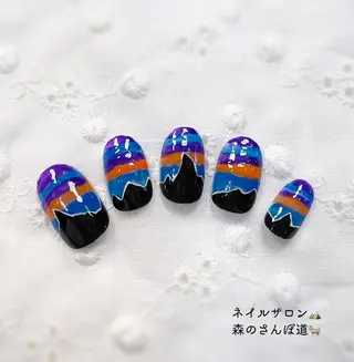 ネイル 森のさんぽ道所属・ショートネイル 森のさんぽ道のネイルデザイン