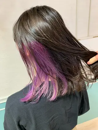 セミロング カラー パーマ ヘアアレンジ レイヤー＆カラー 人気美容師倉崎涼のヘアスタイル