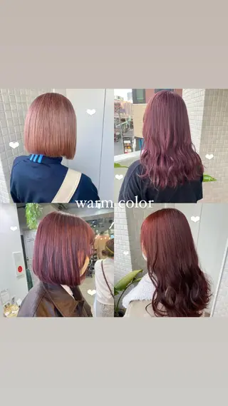 カラー 透けるベージュ/ 艶カラー♡のヘアスタイル