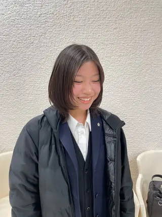 ミディアム 透明感ワンカラー 🎀髪質改善/AOのヘアスタイル