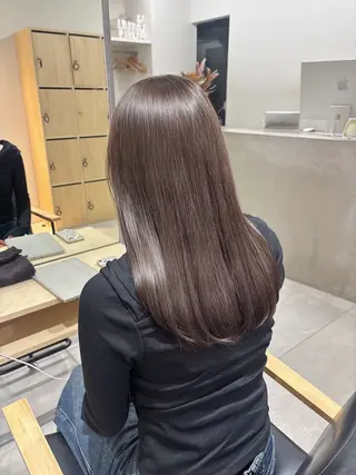 ロング カラー ヘアアレンジ ベージュ/グレージュ 🧸あやか/表参道のヘアスタイル