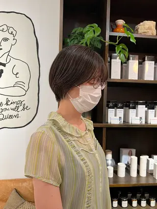 ショート デザインパーマ 加藤園のヘアスタイル