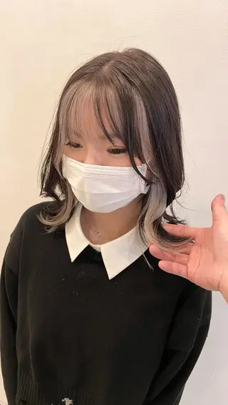 ミディアム SALOWIN札幌大通り所属・札幌ブリーチカラー/ ダブルカラー/ドイのヘアスタイル