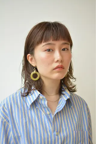 ミディアム カラー パーマ 縮毛矯正💎髪質改善 レイヤー✨山内健太郎のヘアスタイル