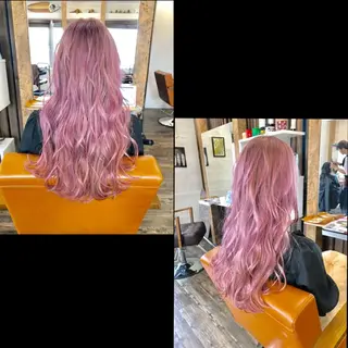 ロング ✯カラー&編み込み エクステ✯池田智博✯のヘアスタイル