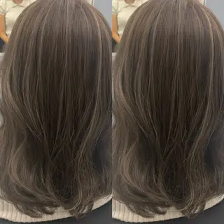 セミロング ブリーチ無しカラー✨ 美鈴のヘアスタイル