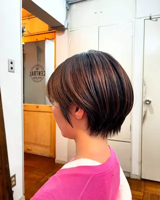 ショート 丸みショート🌙 タッセルボブ/井上翔のヘアスタイル