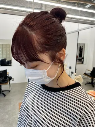 セミロング ヘアアレンジ レイヤーパーマ、ボブ 小須田ゆあのヘアスタイル