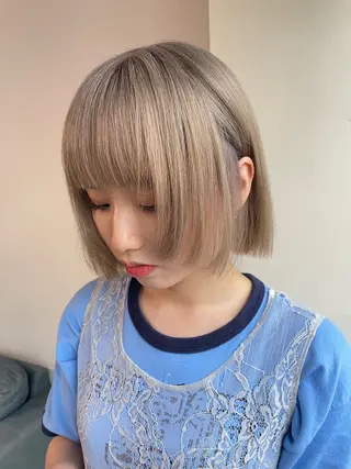 ショート カラー ヘアアレンジ 透明感カラー/推しカ ラー☁️JURAのヘアスタイル