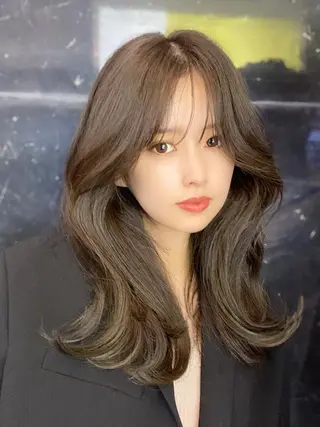 セミロング 韓国ヘア🇰🇷髪質 改善たけるのヘアスタイル
