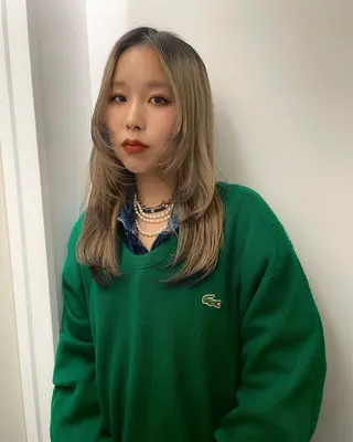 セミロング カラー hair&nail ☯️アイリ☯️のネイルデザイン