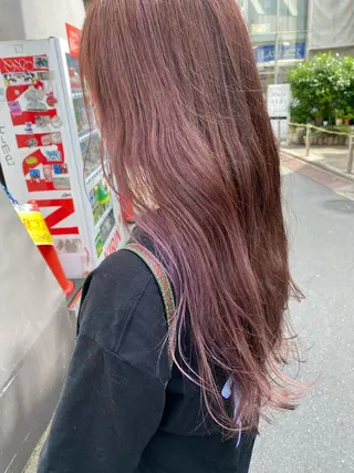 ミディアム カラー レイヤーウルフ エクステ磯部のヘアスタイル