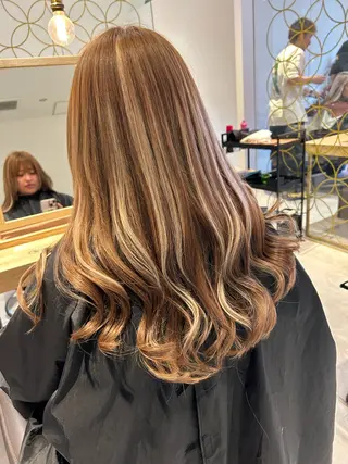 ロング カラー ヘアアレンジ alpha. カラーエクステ下妻のヘアスタイル