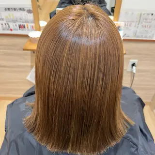 ミディアム 🌼カラー縮毛矯正 🌼渡辺歩🌼のヘアスタイル