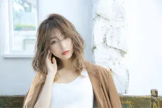 ミディアム レイヤー/韓国❣️ 美髪矯正/おばかんのヘアスタイル