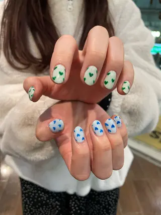 ネイル るか/透明感 カラー/アレンジのヘアスタイル