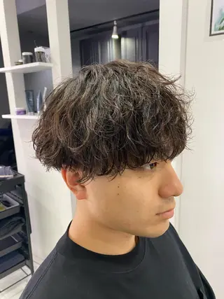 ミディアム パーマ メンズ 🟣メンズパーマ 川端 永遠🟣のヘアスタイル