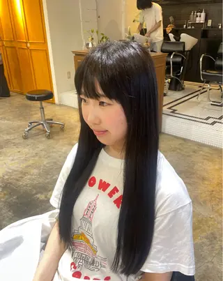 ロング カラー RIN／韓国ヘア レイヤーカットのヘアスタイル