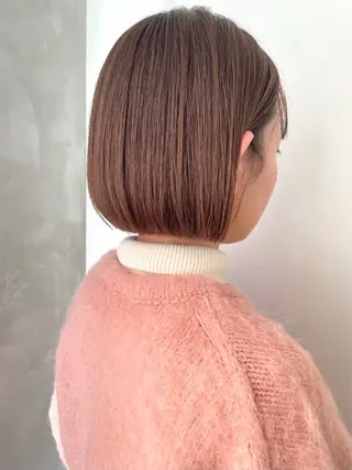 カラー 🫒🫒ブリーチなし 艶カラー🫒ヤマシロのヘアスタイル