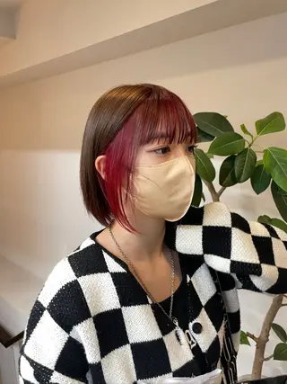 ミディアム カラー ヘアアレンジ 清水 美紅のヘアスタイル