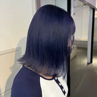 ミディアム カラー 🌼動き×透明感🩵 ハイトーン/ナナのヘアスタイル