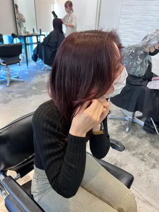 セミロング カラー ヘアアレンジ レイヤーカット指名 No.1💖マユカのヘアスタイル