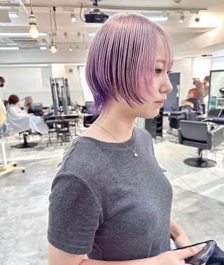 ミディアム レイヤー×ツヤカラー 渋谷/kougaのヘアスタイル