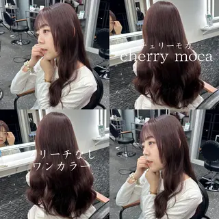 セミロング 韓国風レイヤー🗝要 暗透カラー📓吉祥寺のヘアスタイル