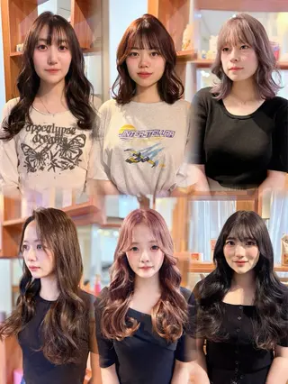 ロング カラー 阿部 愛理のヘアスタイル