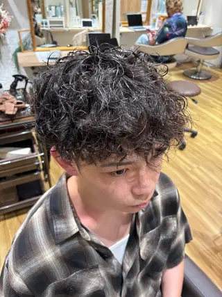 パーマ メンズ 渡辺 大雅のヘアスタイル