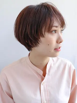 ショート カラー 名駅/大人可愛い /艶髪/流音のヘアスタイル