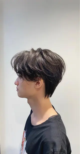 メンズ 透明感ブリーチ/ メンズパーマのヘアスタイル