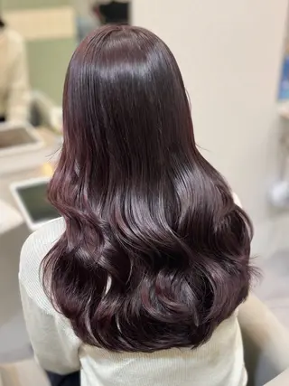 ロング カラー amane໒꒱うる艶 ブリーチ透明感カラーのヘアスタイル