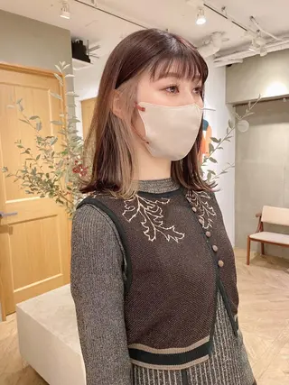 ミディアム カラー ボブ/レイヤー 🌟梅田盛一🌟のヘアスタイル