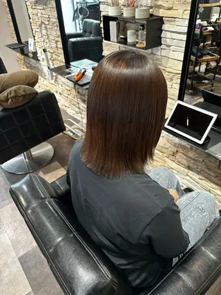 ミディアム 🍒サクラ🍒 /透明感カラー/艶髪のヘアスタイル