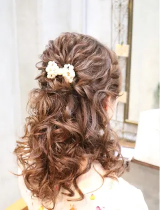 セミロング まつパ・ヘアセット ♡Chinami♡のマツエク・マツパデザイン