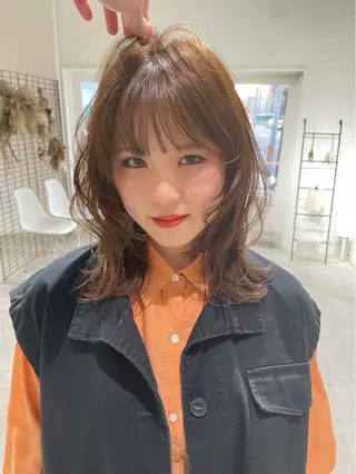 ミディアム juve.別府店所属・ショート/ボブ ハイライト/Lucaのヘアスタイル