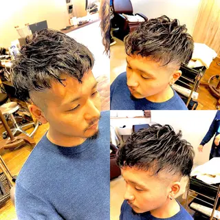 ショート パーマ メンズ ヘアアレンジ カラー 💜モテさせ屋💜 MASAのヘアスタイル