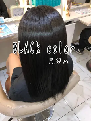 セミロング カラー 安井　昴 💫ブリーチ縮毛矯正のヘアスタイル