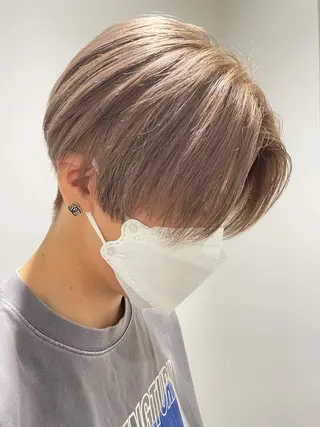 カラー メンズ 韓国ヘア🤍 慎之介のヘアスタイル